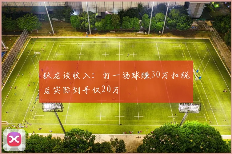 狄龙谈收入：打一场球赚30万扣税后实际到手仅20万
